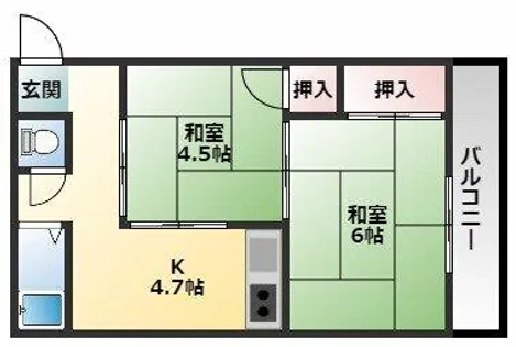 RHYTHM八尾【3階】の間取り