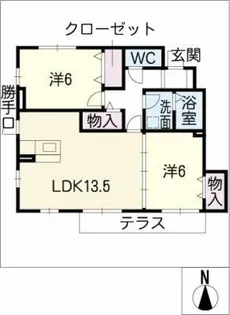 フォンテーヌ【1階】の間取り