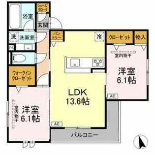 MUGUETE(ムゲーテ)【2階】の間取り