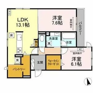 MUGUETE(ムゲーテ)【1階】の間取り