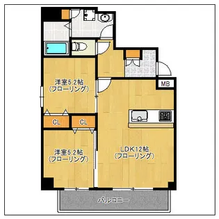 サンドーレ薬院【8階】の間取り