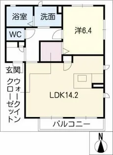 シャーメゾンU【1階】の間取り