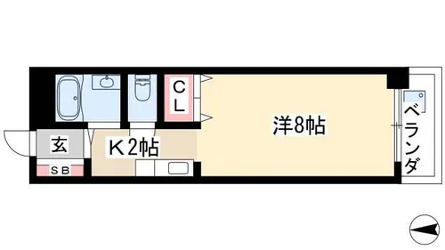 シティピア伝馬町【603号室】の間取り
