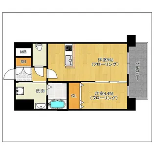 レディアントアーク薬院【3階】の間取り