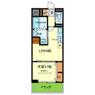 アリビオウエスト【1階】の間取り