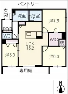アルフラット オリーブ【1階】の間取り