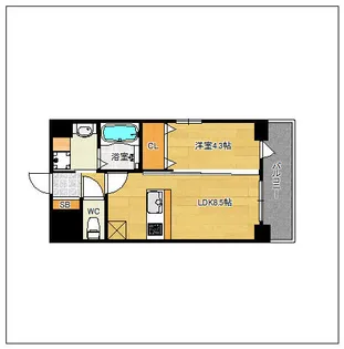 フロッソダリア博多駅前【2階】の間取り