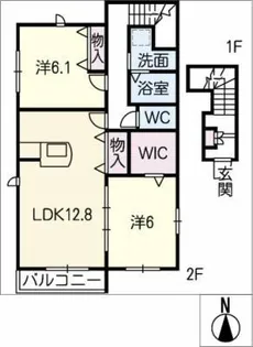 ヘーベルメゾンM・B【2階】の間取り