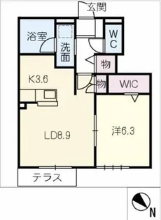 ビラ今川【1階】の間取り