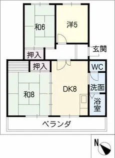 ファミール豊明【4階】の間取り