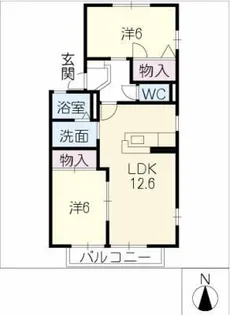 タウンハウス【1階】の間取り