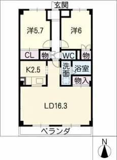 グランドメゾン加島【2階】の間取り