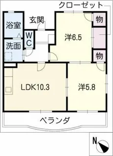 アムール野添【1階】の間取り