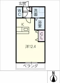 ル パフェ ド ペルル【2階】の間取り