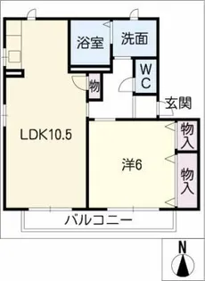 ルミエール高師 D棟【1階】の間取り