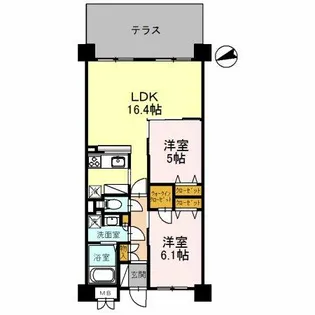 ラ・メゾンMSIII【1階】の間取り