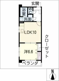 インペリアル浦里D棟【1階】の間取り