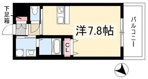 プレサンス鶴舞駅前ブリリアント【0805号室】の間取り