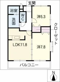 ノース シャルマン【1階】の間取り