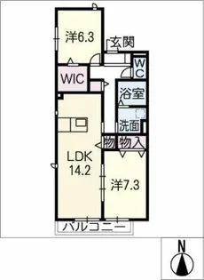 ストーク室町【1階】の間取り