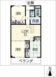 マインシュロス妙音【3階】の間取り