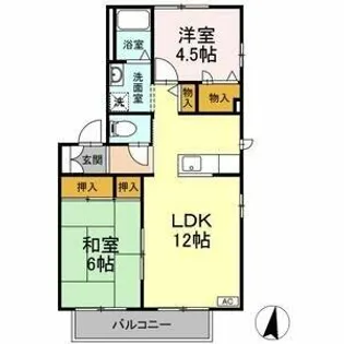 サンディアス A棟【2階】の間取り