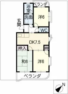 サマーブリーズⅡ【4階】の間取り