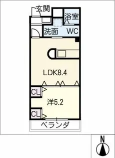 サンデーヒルズ【1階】の間取り