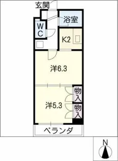 シャルム法羊【2階】の間取り