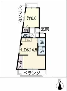 ベルメゾン祖父江【2階】の間取り
