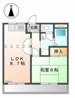 タクミハイツ93【2階】の間取り