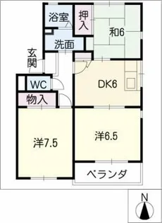 クレール歌里【2階】の間取り