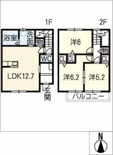 愛知県西尾市吉良町吉田斉藤久【タウンハウス】の間取り