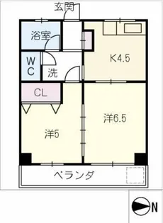 La gracieuse明大寺【3階】の間取り