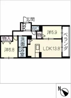 ヴィアソーレ【1階】の間取り