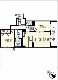 ヴィアソーレ【3階】の間取り