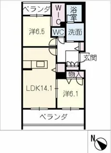 ヴィアソーレ【2階】の間取り