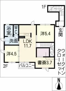 ユリーナASAHI【2階】の間取り