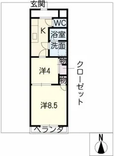 ロフティ31奈良屋【3階】の間取り