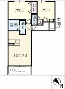 カーサ・クラッシオ【2階】の間取り