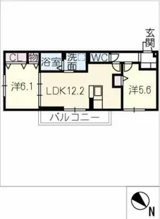 カーサ・カルーナ【2階】の間取り