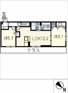 カーサ・カルーナ【1階】の間取り