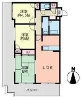 エルザサンリバー戸畑【702号室】の間取り