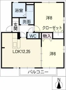 クレスト宮東 B棟【2階】の間取り