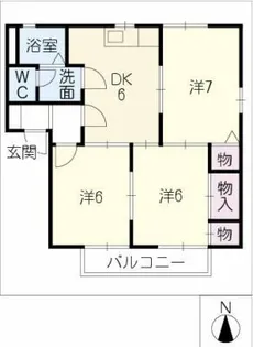 ディアス外神 B棟【2階】の間取り