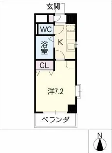 KⅡ-OKASAN B.二番館【3階】の間取り