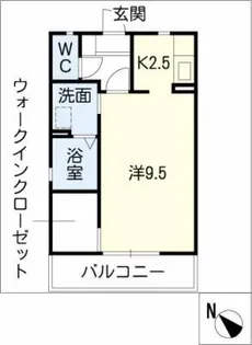 サニーフラット【2階】の間取り
