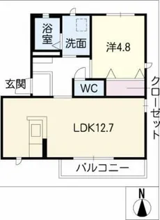 Maison晴香&明日香【1階】の間取り