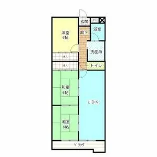 ヒルトンブルー【2階】の間取り
