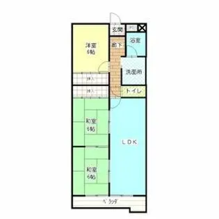 ヒルトンブルー【2階】の間取り
